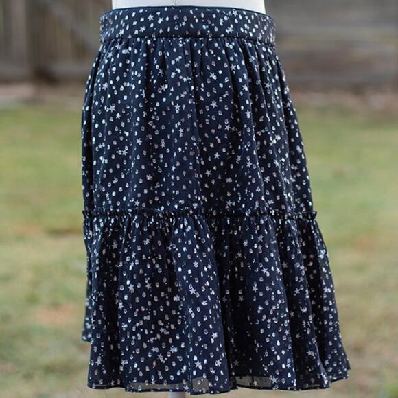 Kate Spade Night Sky Dot Skirt Rich Navy Size 8 - Picture 4 of 12